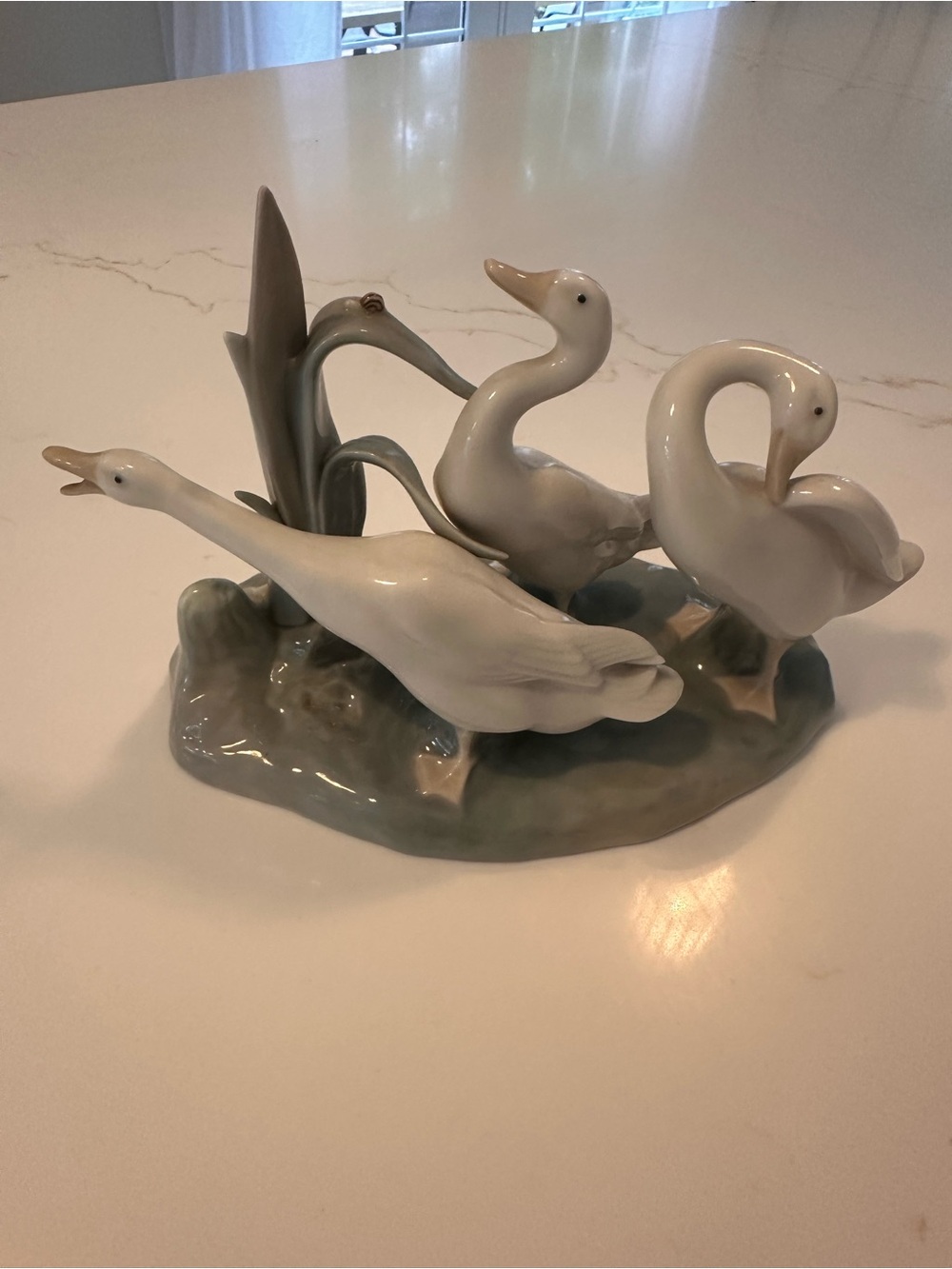 Lladro Spain Retired 1969 Group of 3 Geese #4549 Glossy Porcelain Excellent